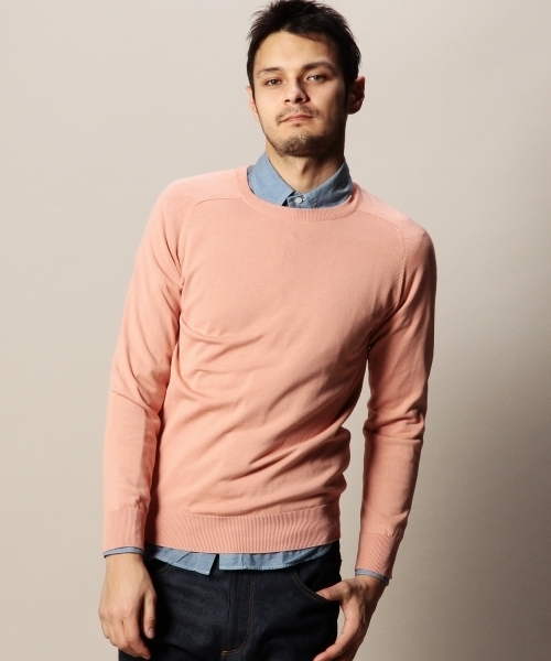 BEAUTY&YOUTH UNITED ARROWS（ビューティーアンドユースユナイテッドアローズ）の「BY フル ファッション 18ゲージ クルーネック ニット（bg4）◆（ニット/セーター・メンズ・ホワイト/ネイビー/ダークグリーン/グレー/シャーベット・MEDIUM/SMALL/LARGE/X-LARGE）」の5枚目の写真