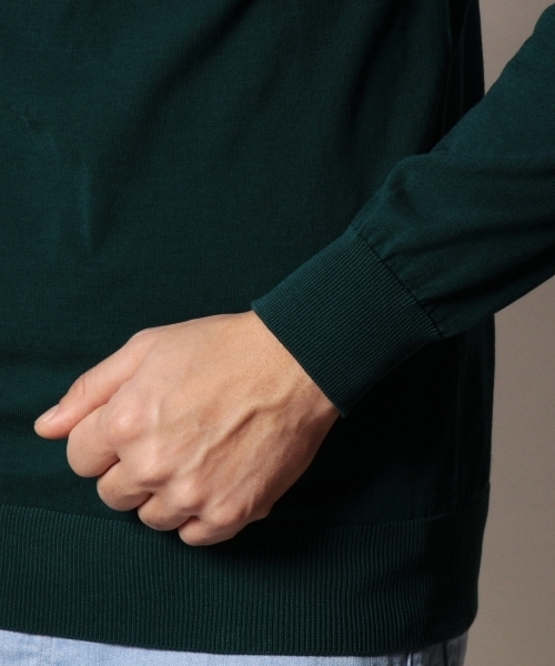 BEAUTY&YOUTH UNITED ARROWS（ビューティーアンドユースユナイテッドアローズ）の「BY フル ファッション 18ゲージ クルーネック ニット（bg4）◆（ニット/セーター・メンズ・ホワイト/ネイビー/ダークグリーン/グレー/シャーベット・MEDIUM/SMALL/LARGE/X-LARGE）」の13枚目の写真