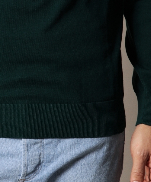 BEAUTY&YOUTH UNITED ARROWS（ビューティーアンドユースユナイテッドアローズ）の「BY フル ファッション 18ゲージ クルーネック ニット（bg4）◆（ニット/セーター・メンズ・ホワイト/ネイビー/ダークグリーン/グレー/シャーベット・MEDIUM/SMALL/LARGE/X-LARGE）」の7枚目の写真