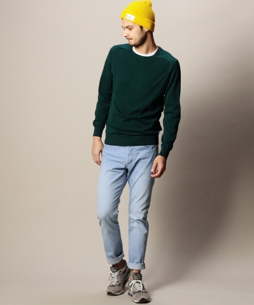 BEAUTY&YOUTH UNITED ARROWS（ビューティーアンドユースユナイテッドアローズ）の「BY フル ファッション 18ゲージ クルーネック ニット（bg4）◆（ニット/セーター・メンズ・ホワイト/ネイビー/ダークグリーン/グレー/シャーベット・MEDIUM/SMALL/LARGE/X-LARGE）」の9枚目の写真