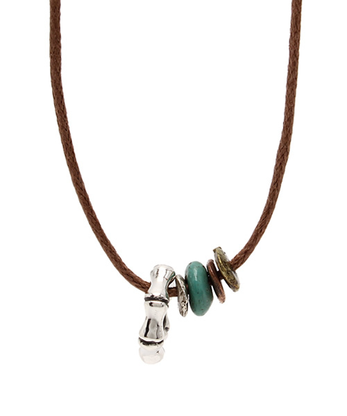 VIVIFY（ビビファイ）の「ネックレス/バンブー（ネックレス・メンズ・レッド/オフホワイト/ブラウン/ベージュ/ブルー/パープル/ブラック・FREE）」の3枚目の写真