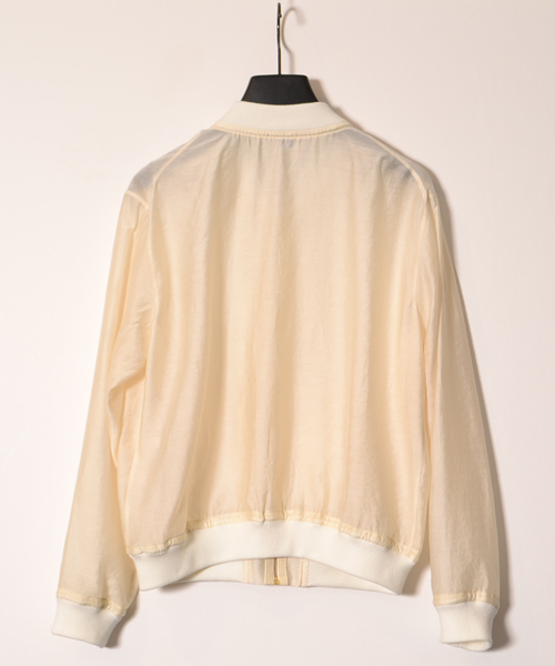 AMERICAN RAG CIE(アメリカンラグシー)の「Te/Pローン9分袖ZIP BL/213-AJI-L141-BL144(ブルゾン・レディース・アイボリー/サックスブルー・FREE)」の12枚目の写真