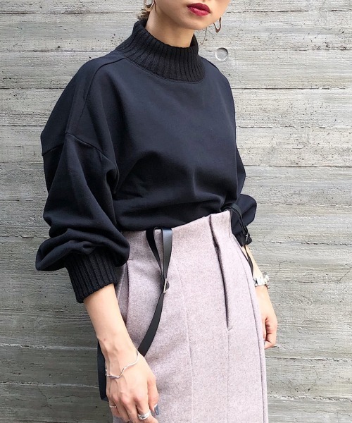 PAGEBOY（ページボーイ）の「2WAYハイネックウラケプルオーバー（スウェット・レディース・パープル/オフホワイト/ブラック/モカ/ピンク系その他・FREE）」の19枚目の写真