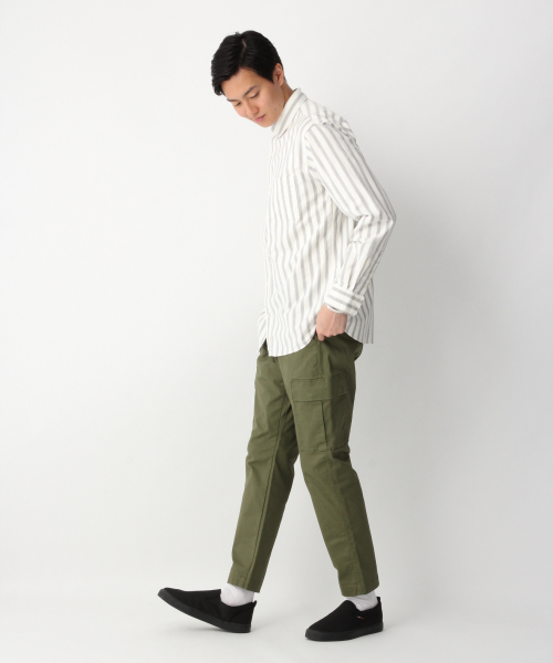 GLOBAL WORK（グローバルワーク）の「オックスフォードストライプシャツ/837129（シャツ/ブラウス・メンズ・ホワイト/パープル/ブルー・SMALL/MEDIUM/LARGE）」の16枚目の写真