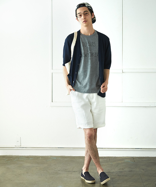 WEGO（ウィゴー）の「WEGO/リネンカーディガン（カーディガン/ボレロ・メンズ・ホワイト/ブルー/ネイビー・LARGE/MEDIUM）」の13枚目の写真