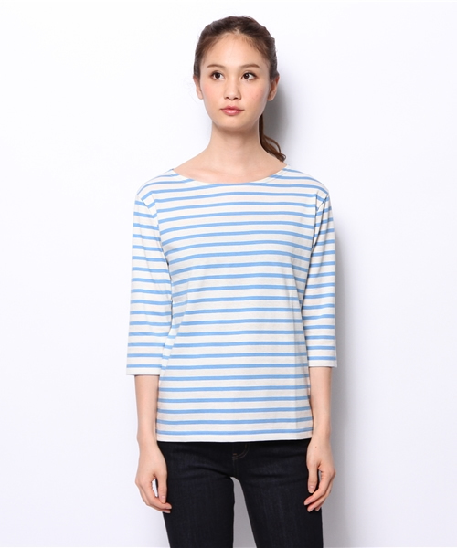 BEAMS LIGHTS Women's（ビームスライツ ウィメンズ）の「BEAMS LIGHTS× CHANTECLAIR / 天竺ボーダーTシャツ（Tシャツ/カットソー・レディース・サックスブルー/ネイビー/その他1・FREE）」の6枚目の写真