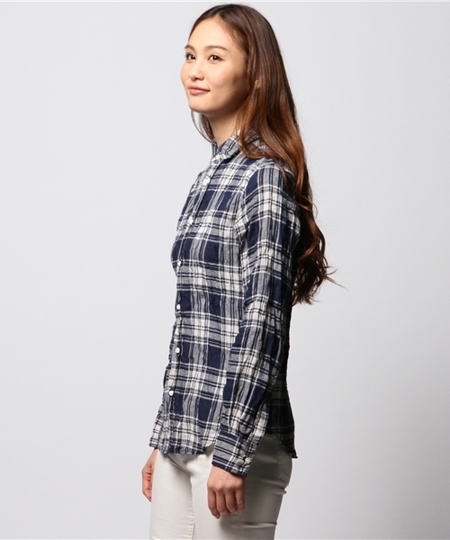 martinique（マルティニーク）の「martinique/リネンチェックシャツ  