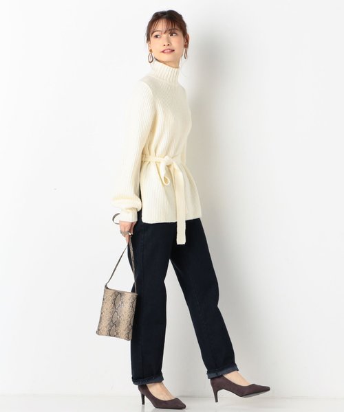 archives（アルシーヴ）の「脇スリットリボン付きニットプルオーバー（ニット/セーター・レディース・グレー系その他/グリーン系その他/オフホワイト・MEDIUM）」の7枚目の写真