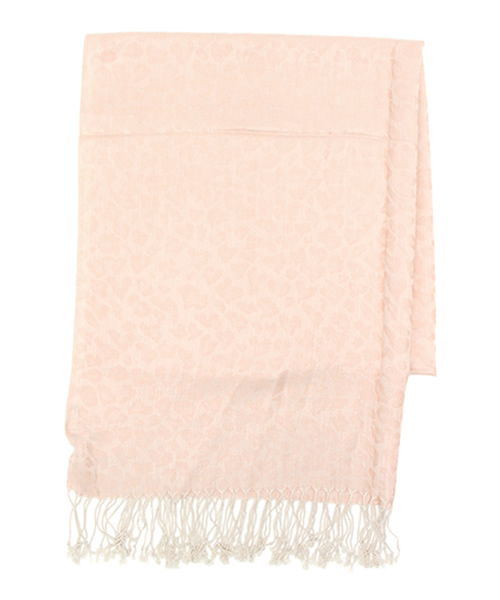 ピンクの白玉♥リバーシブルヒョウ柄ストール ピンクの白玉♥リバーシブルヒョウ柄ストール ストール ヒョウ柄 即納