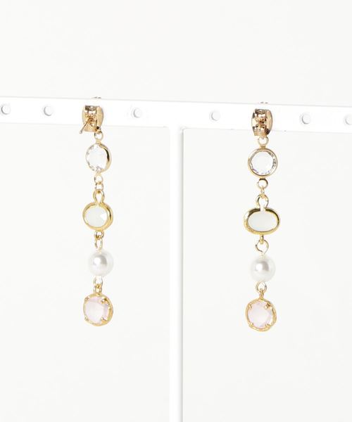 tone（トーン）の「【PetitBonheur*accessories】colorful（ピアス（両耳用）・レディース・ピンク・FREE）」の2枚目の写真
