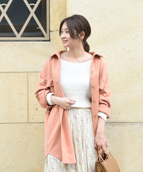 DouDou（ドゥドゥ）の「CPOジャケット（その他アウター・レディース・オフホワイト/ベージュ/オレンジ・FREE）」の3枚目の写真