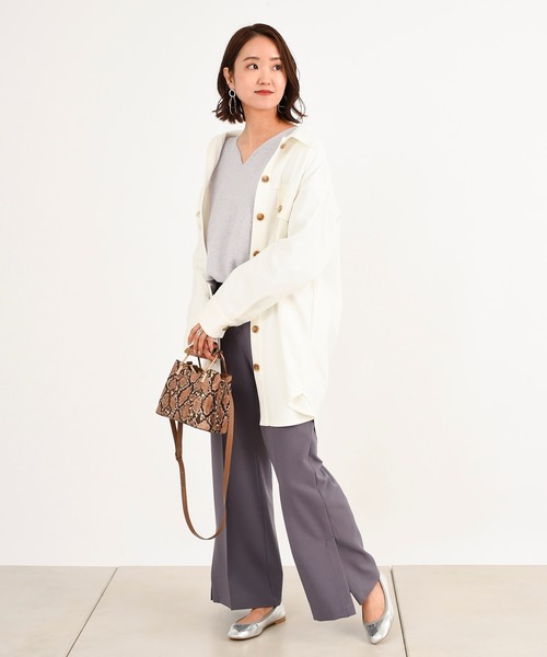 DouDou（ドゥドゥ）の「CPOジャケット（その他アウター・レディース・オフホワイト/ベージュ/オレンジ・FREE）」の9枚目の写真