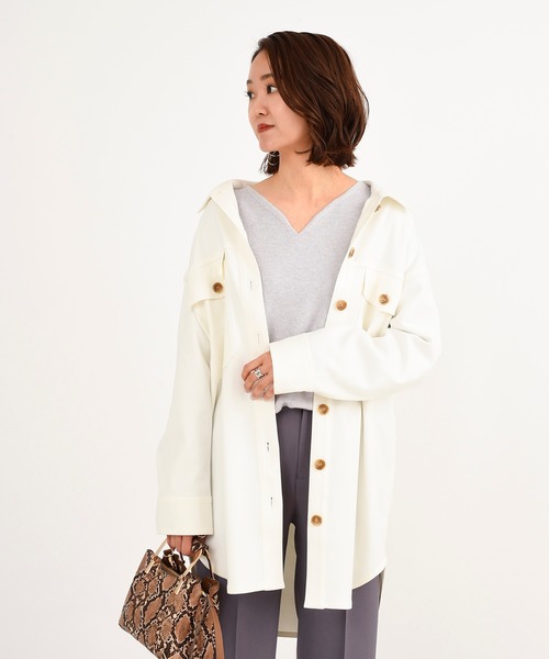 DouDou（ドゥドゥ）の「CPOジャケット（その他アウター・レディース・オフホワイト/ベージュ/オレンジ・FREE）」の10枚目の写真