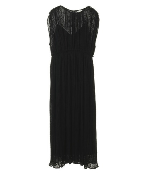 CLANE（クラネ）の「DOT JACQUARD PLEAT ONE PIECE（ワンピース）」 - WEAR