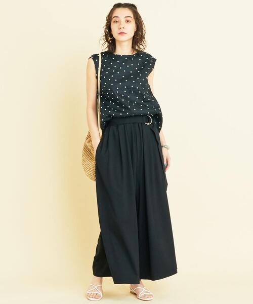 BEAUTY&YOUTH UNITED ARROWS(ビューティーアンドユースユナイテッドアローズ)の「【WEB限定】by ※∴ベルト付きカットソーワイドイージーパンツ -2WAY/ウォッシャブル- о(その他パンツ・レディース・ベージュ/ブラック/オリーブ/ダークブラウン・FREE)」の21枚目の写真