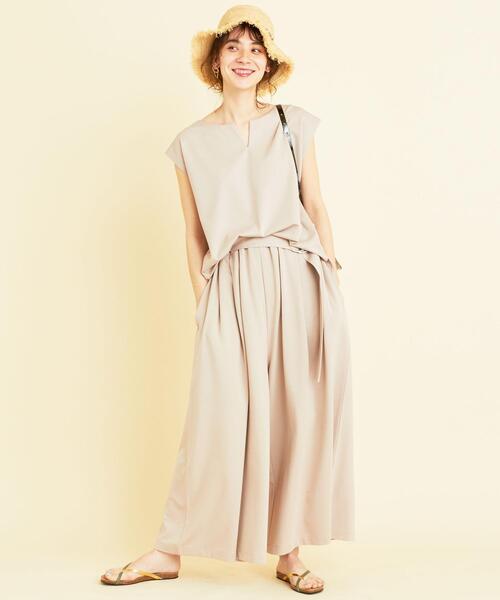 BEAUTY&YOUTH UNITED ARROWS(ビューティーアンドユースユナイテッドアローズ)の「【WEB限定】by ※∴ベルト付きカットソーワイドイージーパンツ -2WAY/ウォッシャブル- о(その他パンツ・レディース・ベージュ/ブラック/オリーブ/ダークブラウン・FREE)」の19枚目の写真