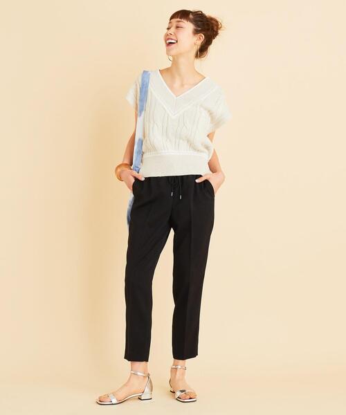 BEAUTY&YOUTH UNITED ARROWS(ビューティーアンドユースユナイテッドアローズ)の「BY ツイルドローストリングパンツо(その他パンツ・レディース・ブラック/ベージュ/ライトブルー・LARGE/MEDIUM/SMALL)」の9枚目の写真
