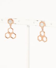 【W】【it】De lann(デュラン)/ハニカムシェイプピアス