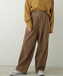 DOUBLE NAME | 【merモデルまるちゃん着用】コーデュロイタックテーパードワイドパンツ(その他パンツ)