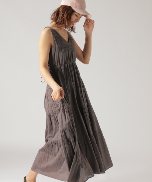 BAYFLOW（ベイフロー）の「ティアードワンピース（ワンピース・レディース・オレンジ/マスタード/チャコール・FREE）」の2枚目の写真