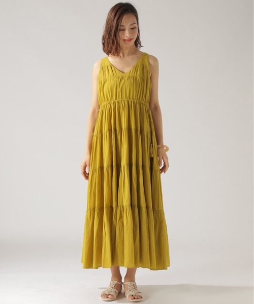 BAYFLOW（ベイフロー）の「ティアードワンピース（ワンピース・レディース・オレンジ/マスタード/チャコール・FREE）」の13枚目の写真