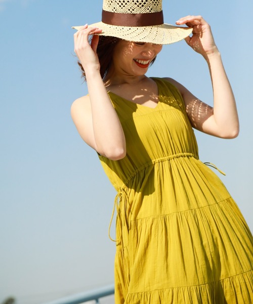 BAYFLOW（ベイフロー）の「ティアードワンピース（ワンピース・レディース・オレンジ/マスタード/チャコール・FREE）」の19枚目の写真