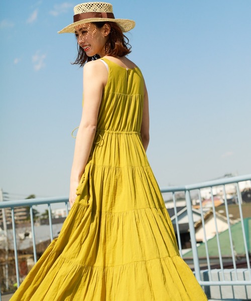 BAYFLOW（ベイフロー）の「ティアードワンピース（ワンピース・レディース・オレンジ/マスタード/チャコール・FREE）」の20枚目の写真