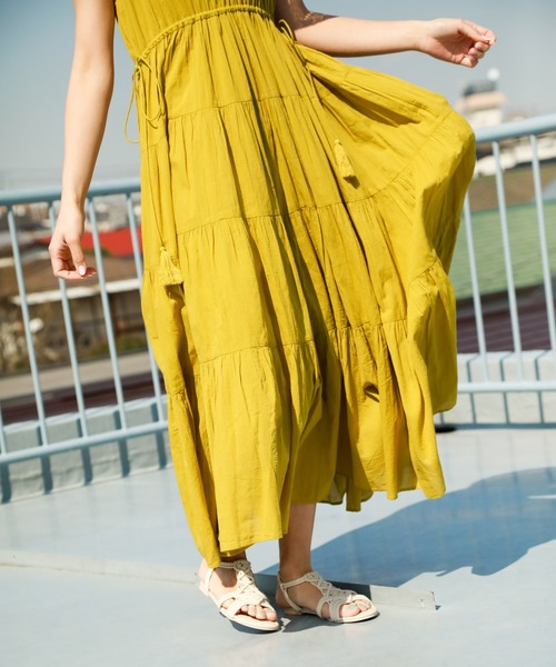 BAYFLOW（ベイフロー）の「ティアードワンピース（ワンピース・レディース・オレンジ/マスタード/チャコール・FREE）」の21枚目の写真