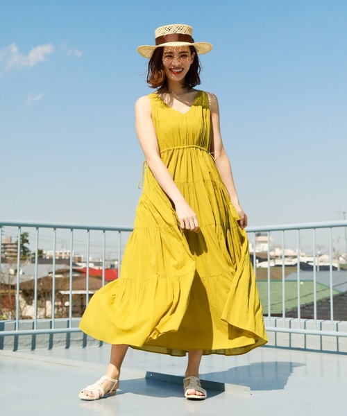 BAYFLOW（ベイフロー）の「ティアードワンピース（ワンピース・レディース・オレンジ/マスタード/チャコール・FREE）」の22枚目の写真