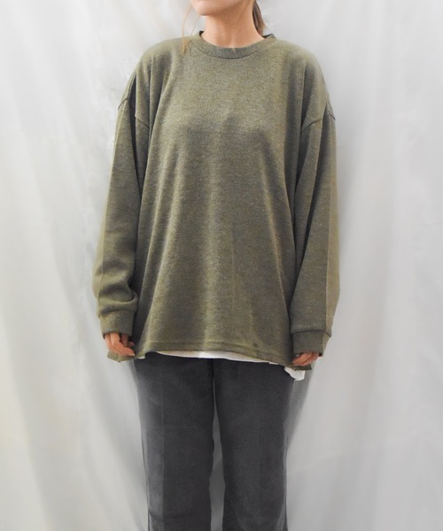 TRAP/U (トラップユー)の「【TRAP/U】サイドボタン 長袖カットソー(Tシャツ/カットソー・メンズ・カーキ/チャコールグレー/ブラック/ベージュ・MEDIUM/LARGE)」の7枚目の写真