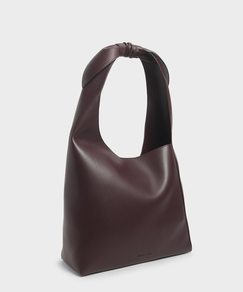 CHARLES & KEITH（チャールズ & キース）の「ノッティドハンドル ホーボーバッグ / Knotted Handle Hobo Bag（ショルダーバッグ・レディース・ブラック/ダークブラウン/ライトアッシュグレー・XL）」の19枚目の写真