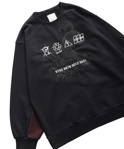 SHAREEF（シャリーフ）の「"虎"emb. BIG SWEAT（スウェット・メンズ・ブラック/ネイビー/ブラウン/モカ/ホワイト・3/2/1）」の11枚目の写真