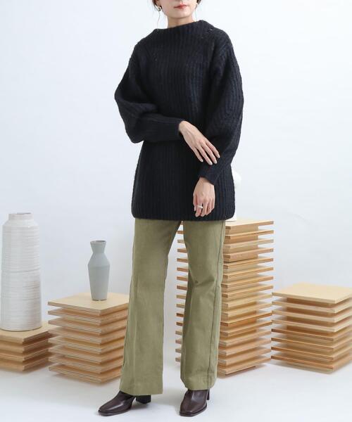 SENSE OF PLACE by URBAN RESEARCH（センスオブプレイスバイアーバンリサーチ）の「アゼルーズアイレットセーター（ニット/セーター・レディース・ブラック/ピンク/グリーン/アイボリー・FREE）」の3枚目の写真