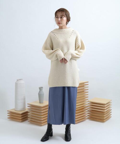 SENSE OF PLACE by URBAN RESEARCH（センスオブプレイスバイアーバンリサーチ）の「アゼルーズアイレットセーター（ニット/セーター・レディース・ブラック/ピンク/グリーン/アイボリー・FREE）」の7枚目の写真