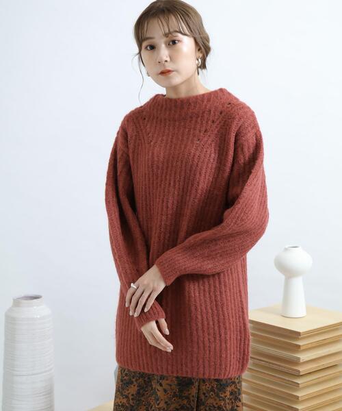 SENSE OF PLACE by URBAN RESEARCH（センスオブプレイスバイアーバンリサーチ）の「アゼルーズアイレットセーター（ニット/セーター・レディース・ブラック/ピンク/グリーン/アイボリー・FREE）」の10枚目の写真