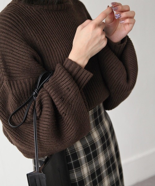 ブラウン ハイネック ニットセーター trim_ofkss_item8368eeb28a9311e
