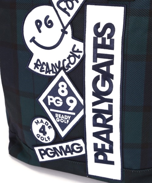 新品タグ付PEARLY GATES ブラックトートバッグ　パーリーゲイツ ロゴアンカー柄ロッカーバッグ (UNISEX) | PEARLY GATES
