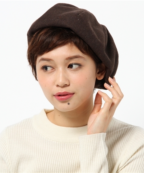 チャイハネ（チャイハネ）の「【チャイハネ】フェルトベレー帽（ハンチング/ベレー帽・レディース・ベージュ/グリーン/ネイビー/ブラウン/レッド・FREE）」の9枚目の写真