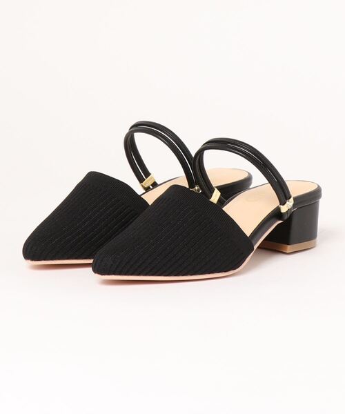 GeeRA(ジーラ)の「2WAYストラップニットミュール(サンダル・レディース・ベージュ/グレー/イエロー/ブラック・LARGE/X-LARGE/SMALL/MEDIUM)」の2枚目の写真