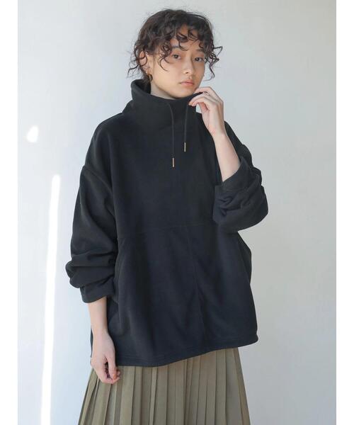 AMERICAN HOLIC(アメリカンホリック)の「スタンドカラーポケット付きフリースプルオーバー *(Tシャツ/カットソー・レディース・ブラック/ベージュ/モカ・M/L)」の9枚目の写真