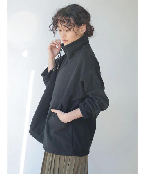 AMERICAN HOLIC(アメリカンホリック)の「スタンドカラーポケット付きフリースプルオーバー *(Tシャツ/カットソー・レディース・ブラック/ベージュ/モカ・M/L)」の11枚目の写真