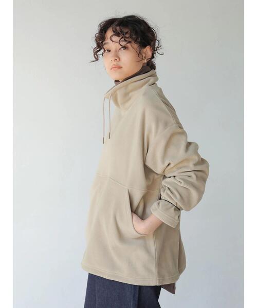 AMERICAN HOLIC(アメリカンホリック)の「スタンドカラーポケット付きフリースプルオーバー *(Tシャツ/カットソー・レディース・ブラック/ベージュ/モカ・M/L)」の15枚目の写真