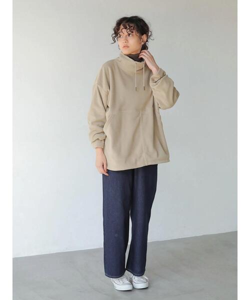 AMERICAN HOLIC(アメリカンホリック)の「スタンドカラーポケット付きフリースプルオーバー *(Tシャツ/カットソー・レディース・ブラック/ベージュ/モカ・M/L)」の21枚目の写真