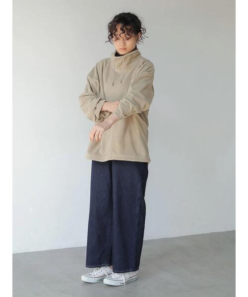 AMERICAN HOLIC(アメリカンホリック)の「スタンドカラーポケット付きフリースプルオーバー *(Tシャツ/カットソー・レディース・ブラック/ベージュ/モカ・M/L)」の22枚目の写真