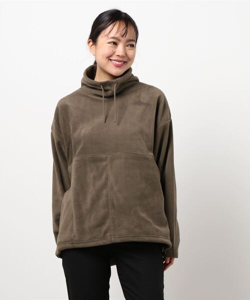 AMERICAN HOLIC(アメリカンホリック)の「スタンドカラーポケット付きフリースプルオーバー *(Tシャツ/カットソー・レディース・ブラック/ベージュ/モカ・M/L)」の7枚目の写真