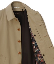 【外観美品】ポールスミス　ステンカラーコート　ロング丈　ライナー付き　比翼　黒 Paul Smith (ポールスミス) ライナー付きステンカラー比翼