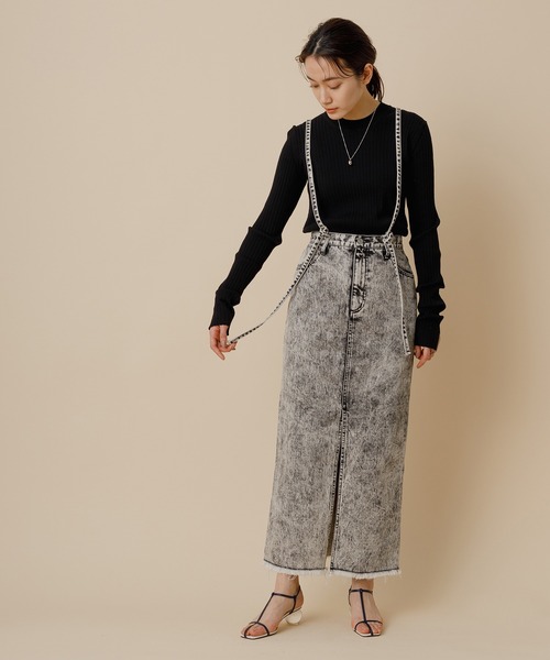 ADAM ET ROPE'（アダムエロペ）の「ワイドリブニットプルオーバー（ニット/セーター・レディース・ブラック/ミント/クリーム・FREE）」の8枚目の写真