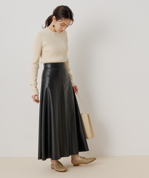 ADAM ET ROPE'（アダムエロペ）の「ワイドリブニットプルオーバー（ニット/セーター・レディース・ブラック/ミント/クリーム・FREE）」の15枚目の写真