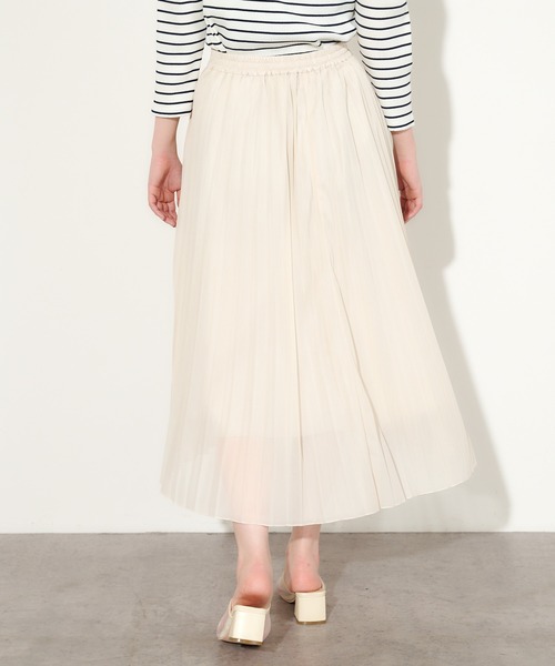 natural couture（ナチュラルクチュール）の「やわらかシアープリーツラップスカート（スカート・レディース・ミント/サックスブルー/ブラウン/オフホワイト・FREE）」の12枚目の写真