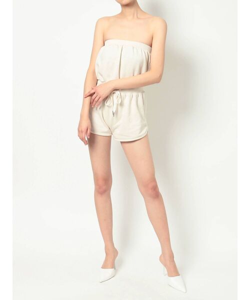 GYDA（ジェイダ）の「スウェットベアロンパース（つなぎ/オールインワン・レディース・オフホワイト/チャコールグレー/グレー・FREE）」の18枚目の写真